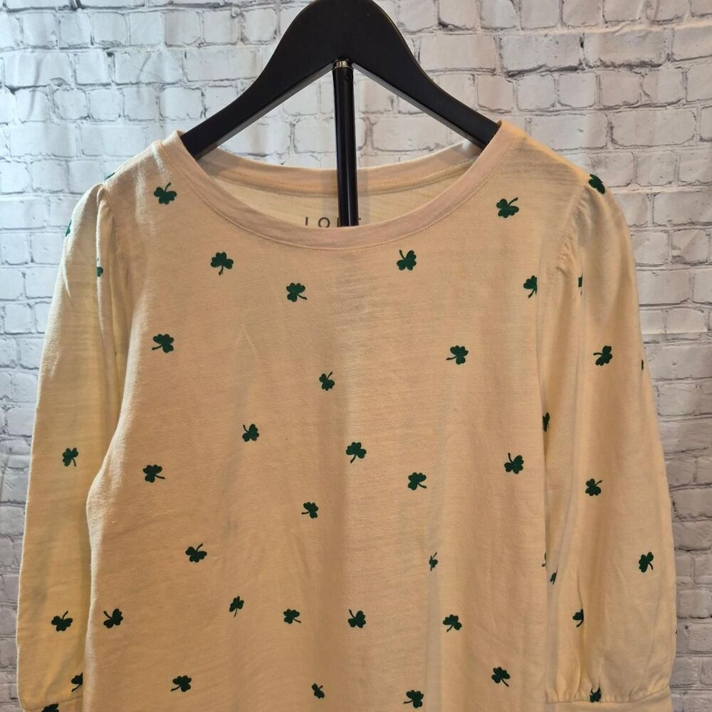 Loft Women's Cream and White Shirt